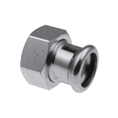 Соединитель press с накидной гайкой с плоской прокладкой 22хG1